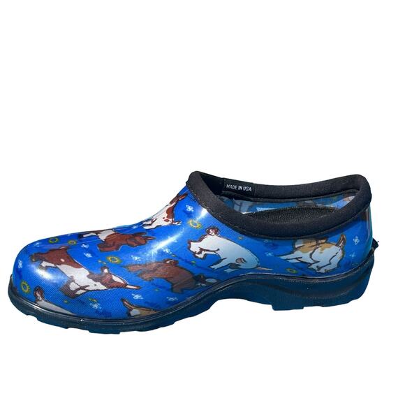 Sloggers Women’s Slip-On Garden Rain Shoes with Baby Goat Print Size 6 EUC - Picture 5 of 14